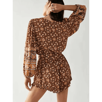 Boho Floral Mini Romper