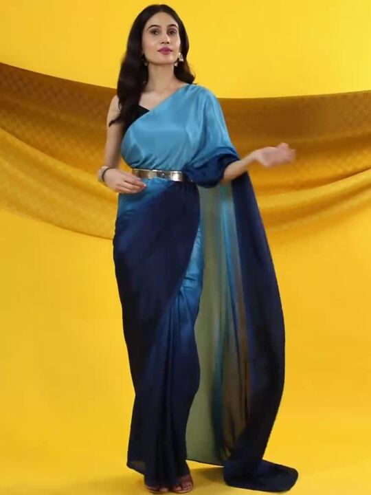 1-MIN READY TO WEAR Ombre SAREE