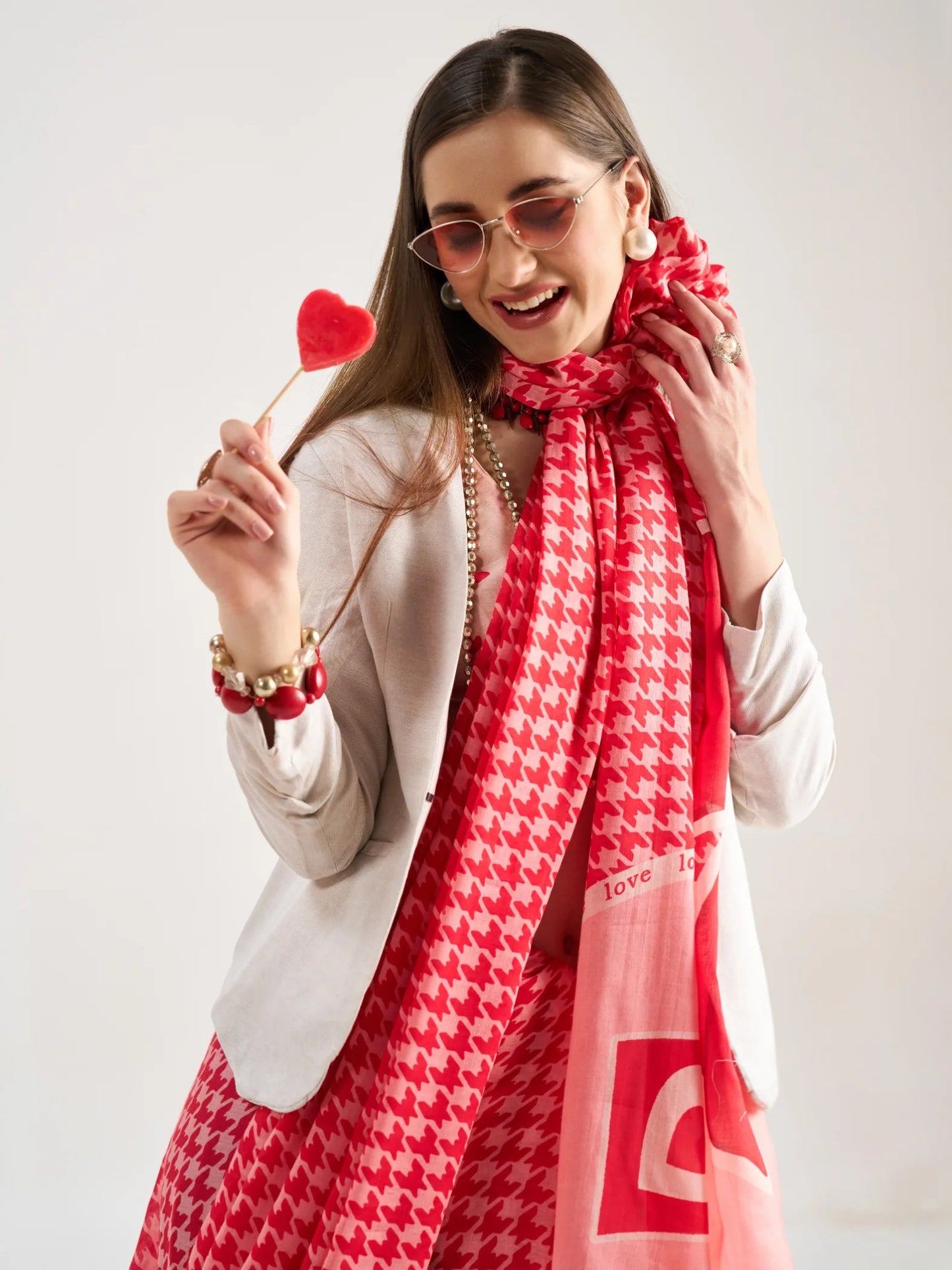 Embellished Ethnic Ready to Wear Heart Saree