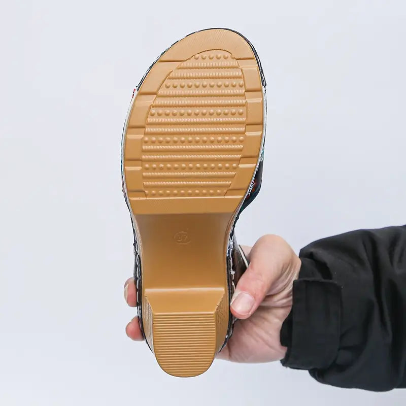 Open Toe Block Heel Sandals for Women