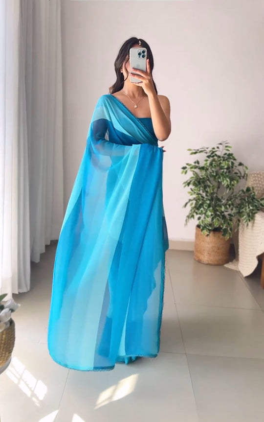 Arctic  1-Minute Ready To Wear  Saree