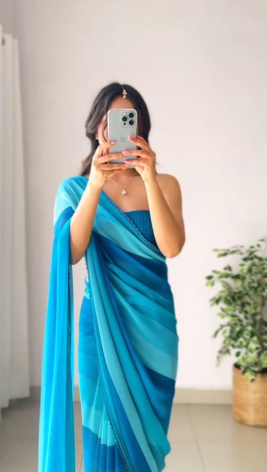 Arctic  1-Minute Ready To Wear  Saree