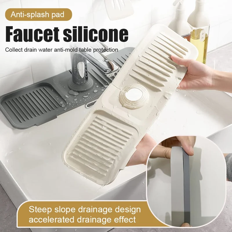 Kitchen Sink Silicone Splash Guard - For Kitchen and Bathroom