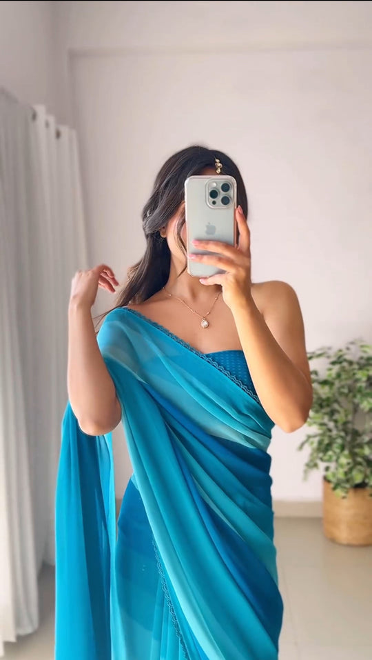 Arctic  1-Minute Ready To Wear  Saree