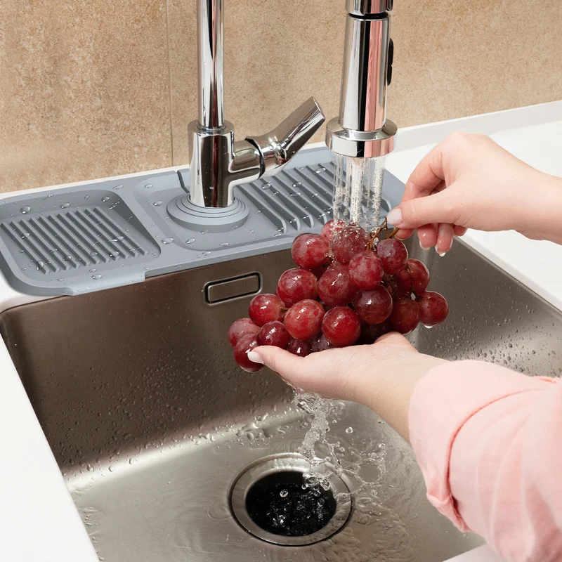 Kitchen Sink Silicone Splash Guard - For Kitchen and Bathroom