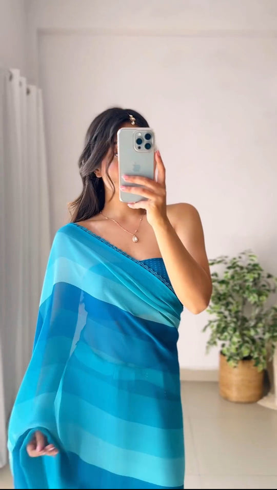 Arctic  1-Minute Ready To Wear  Saree