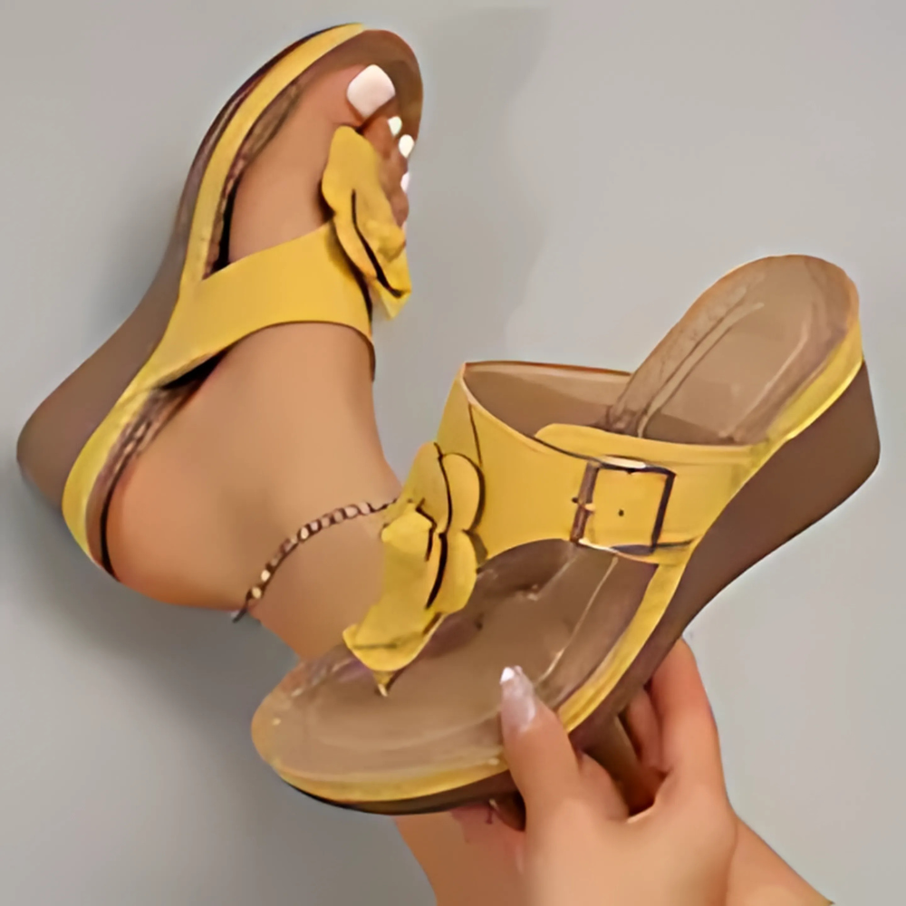 Vibrant Floral Thong Sandals