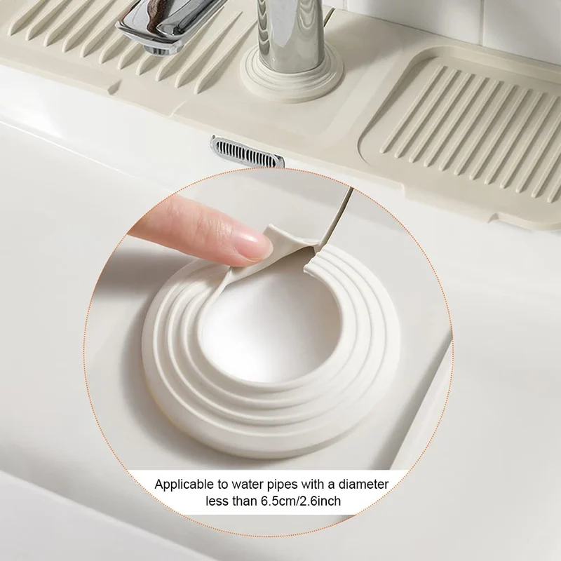 Kitchen Sink Silicone Splash Guard - For Kitchen and Bathroom