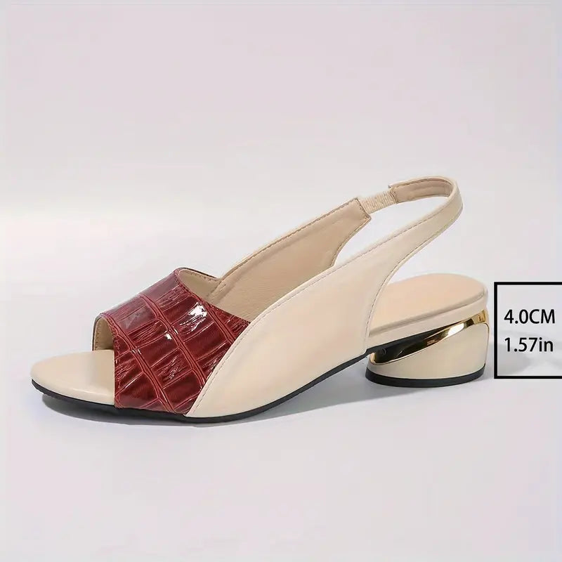 Vibrant Pattern Ankle Strap Sandals