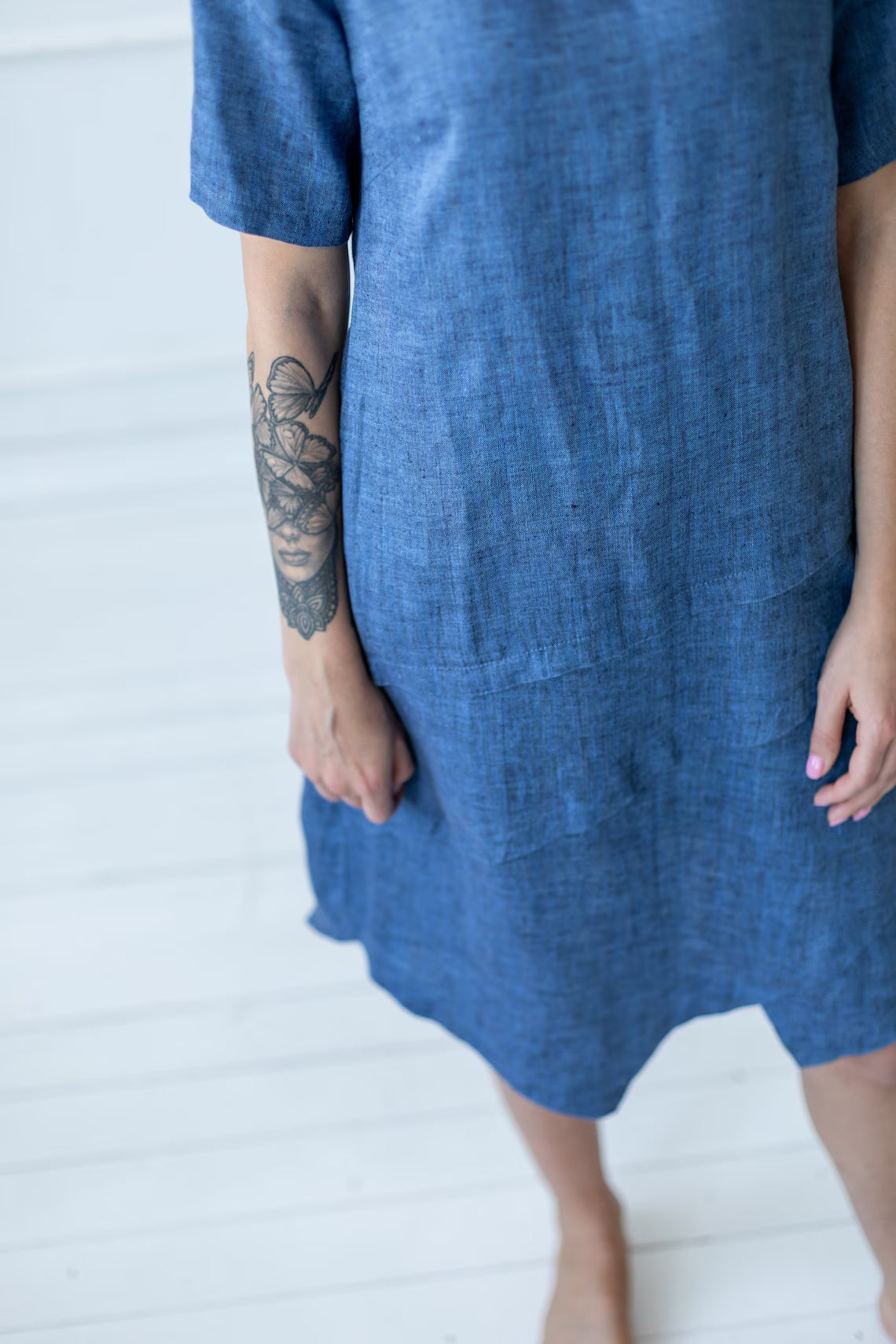 Linen Asymmetrical Dress