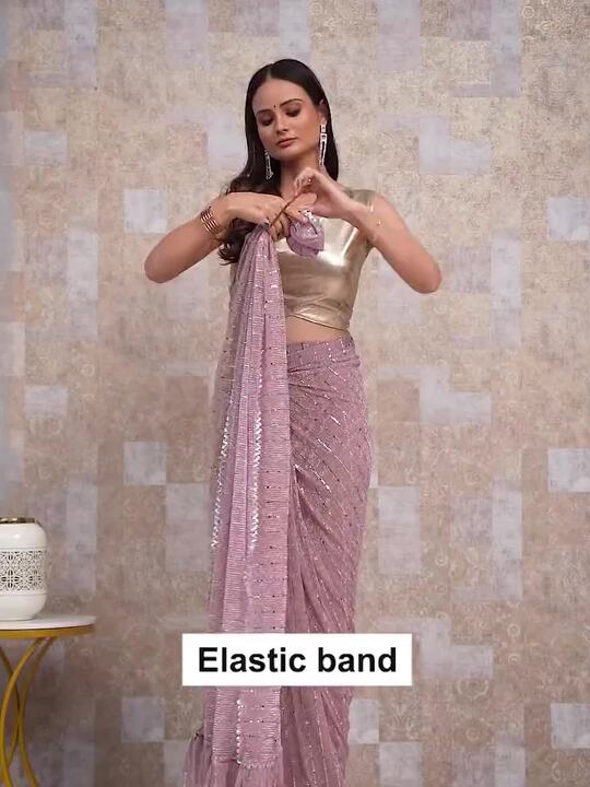 Embellished  1 min Ready to Wear Saree