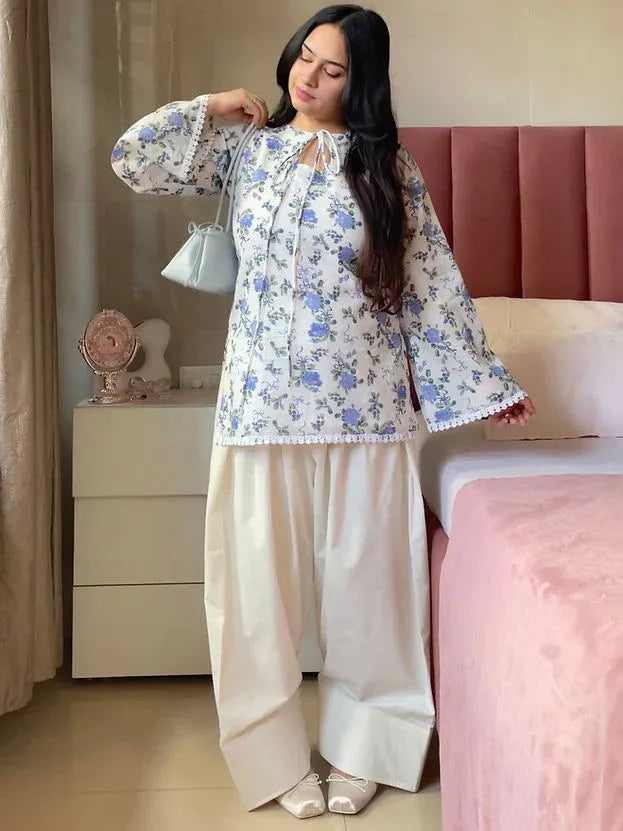 2PC- Adjustable Multi Kurta Set