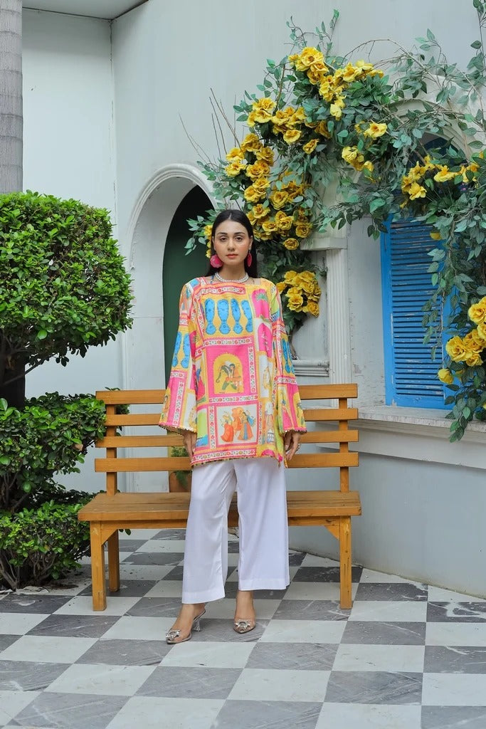 2PC- Adjustable Multi Kurta Set