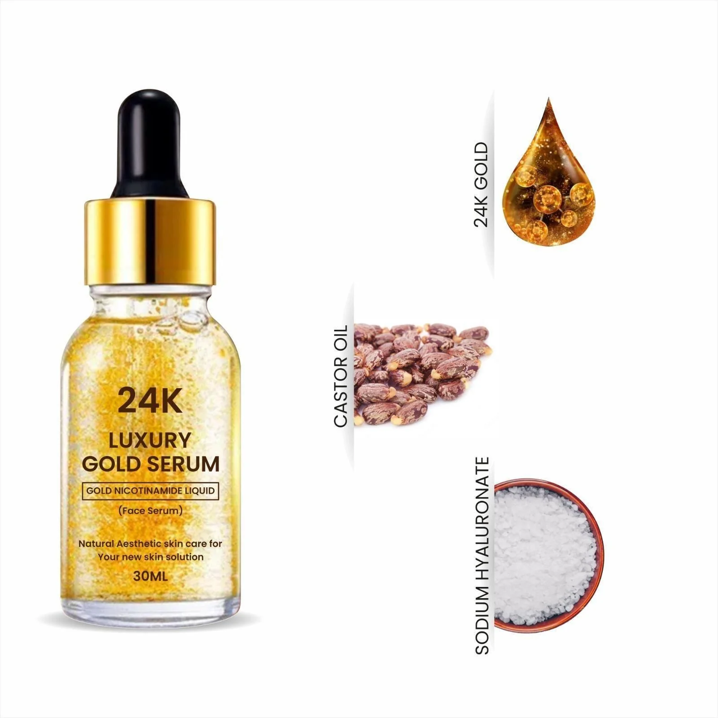 HERBAL 24CRT GOLD FACE SERUM FOR DARK CIRCLE REMOVAL