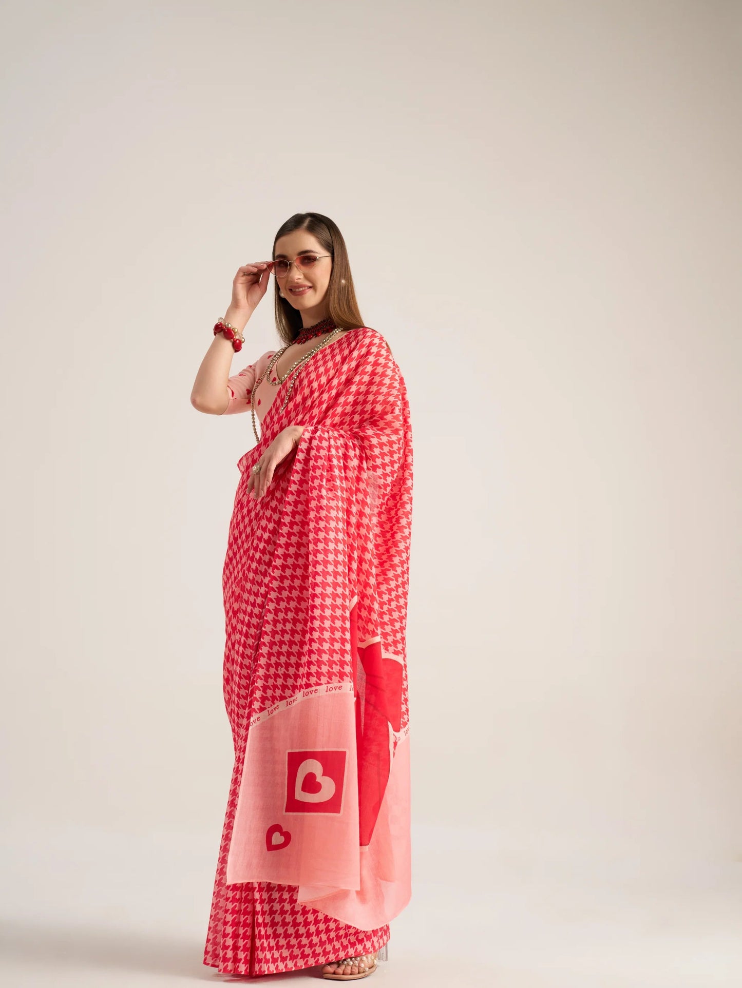 Embellished Ethnic Ready to Wear Heart Saree