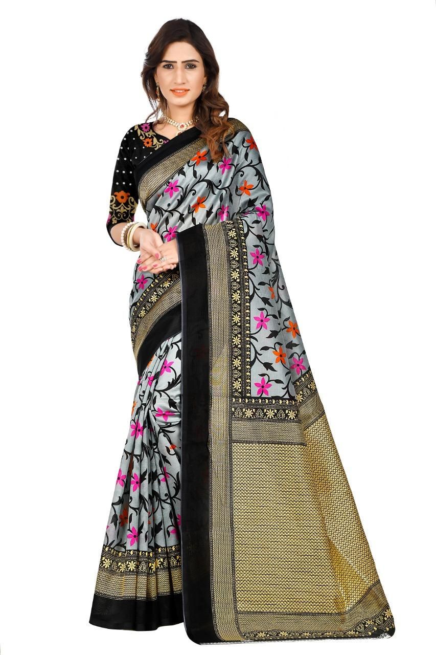 Combo Pack 2 Saree - Gorgeous Mysore Silk With Printed Work
